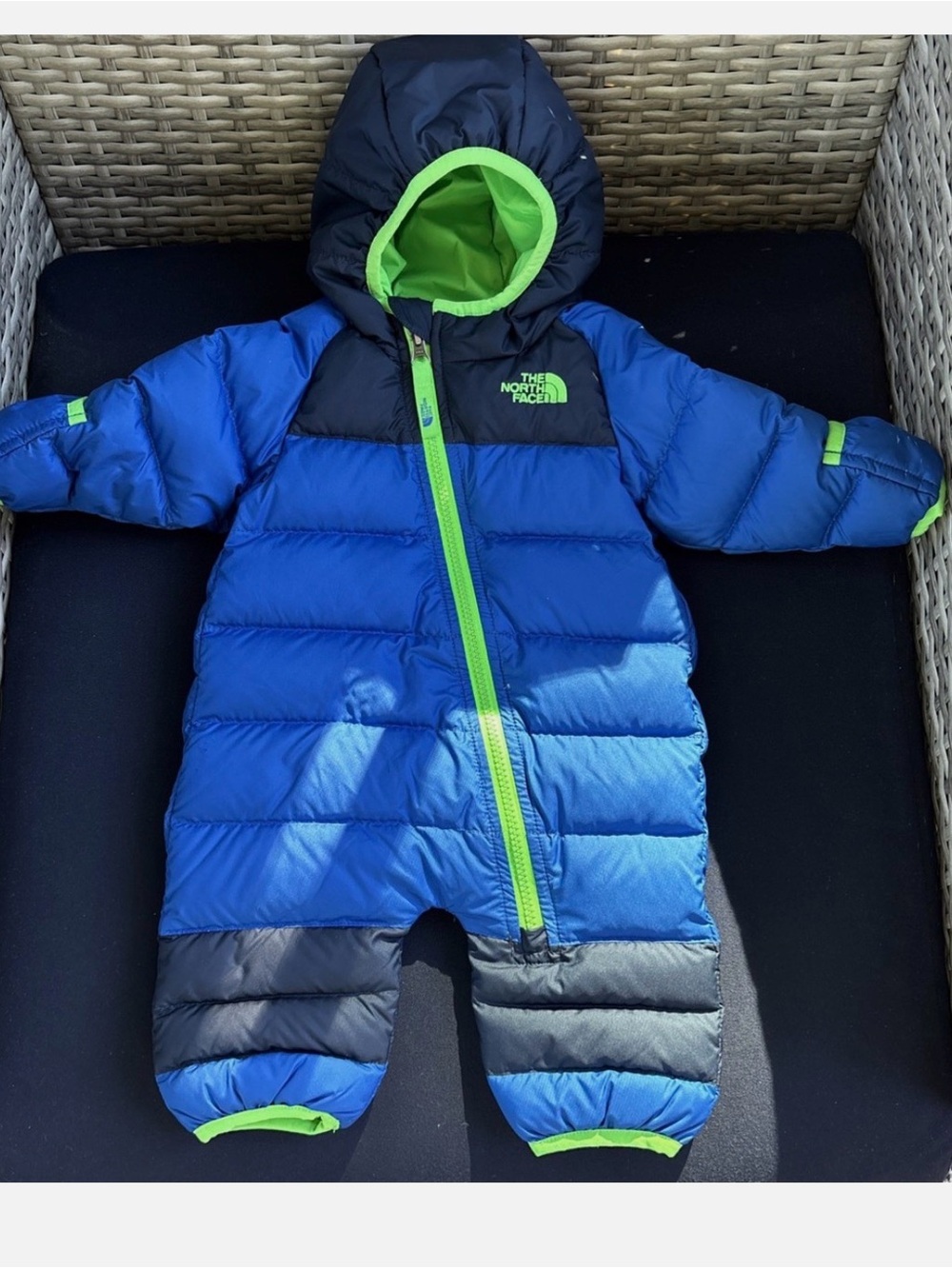 The North Face Suit Baby Infant Size 0-3M Blue 550 Down Fill